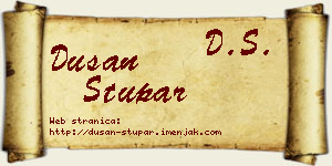 Dušan Stupar vizit kartica